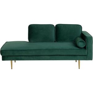 MIRAMAS - Chaise longue - Smaragdgroen - Rechterzijde - Fluweel