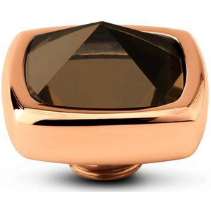 Melano - Vivid Boxy CZ - Steentje - Coffee Rosé - Diameter 10 mm