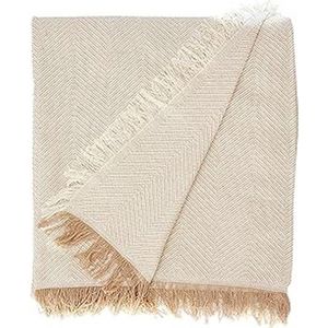 Multifunctionele Foulard - Deken/Sprei - 1 stuk - Crudo-Beige - Katoen/Polyester - 180 x 260 cm