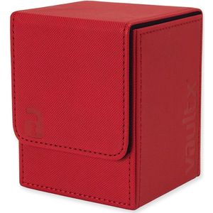 Premium eXo-Tec Verzamelkaartenbox voor 100+ kaarten, zoned pvc-kaartenhouder voor speelkaarten om te verzamelen en te Ruilen, rood