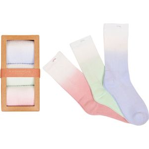 M. Moustache dames giftbox 3P sokken fancy tie dye pastel - 36-41