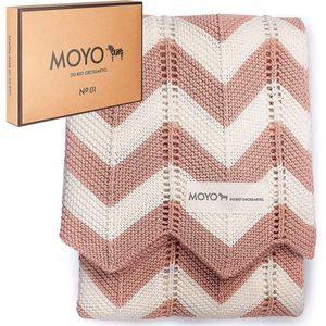 Babydeken - Dromerige Babydeken Katoen (100% Biologisch, GOTS) - Ademende Babydeken - Knuffeldeken Babygeschenk Jongen & Meisje - Klimaatneutraal Gecompenseerd (Quiet Fjord (Rosé))