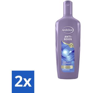 2 x Andrélon - Anti-Roos - Shampoo - 300 ml - Roos Shampoo - Anti-roos Shampoo - Hoofdhuidverzorging - Gember Shampoo - Haarverzorging