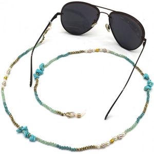 Zonnebrilkoord- Brillenkoord- Zonnebril koord- Dames- Blauw- Brillenketting- Sunglasses chain- Zomer- Zonnebrilkoordje