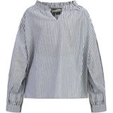 DreiMaster - Blouse - Blauw-wit Gestreept - Licht Katoen