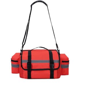 First Responder Bag - Kit Grote Capaciteit Emergency Bag Gear Bag met Schouderriem - voor Noodvoorraden（Rood）