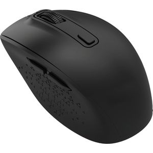 Stille Computermuis - Draadloze Muis - 1000 DPI tot 1800 DPI - Ondersteund Bluetooth V5.0 en USB 22.4Ghz - Ergonomisch Design - Geschikt voor Computer en Laptop - Zwart