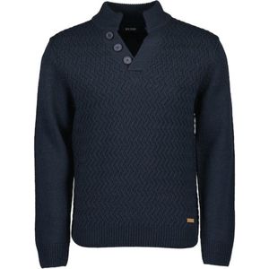 Blue seven heren - Trui 376447 navy gebreid maat XXL