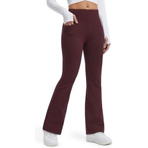 Dames Thermische Flared Legging - Waterafstotende Wintersport- en Wandelbroek met Zakken