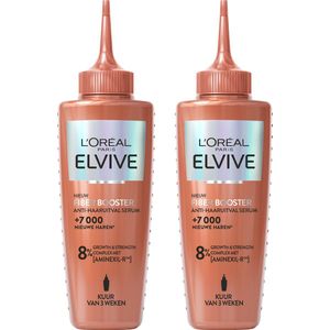 L'Oréal Paris Elvive Fiber Booster Anti-Haaruitval Serum - Vermindert haaruitval - Geschikt voor breekbaar haar met neiging tot afbreken en uitvallen - 2x 102ml