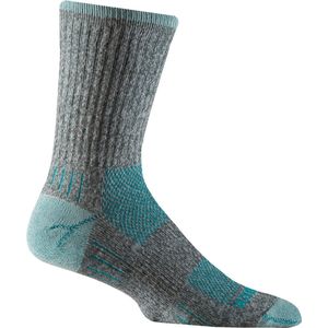Wrightsock Escape Crew - Lichtgrijs/Turquoise - 34-37