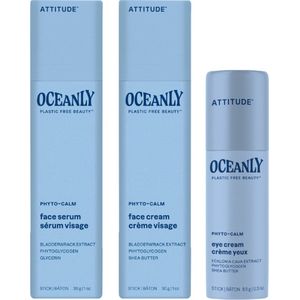 Attitude Cadeauset Oceanly Phyto-Calm Compleet - Attitude Oceanly Phyto Calm Oogcreme stick - Attitude Oceanly Phyto Calm Gezichtscreme