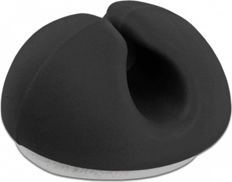 Delock - Kabelhouder - Zwart - Mini Zelfklevende Set - 10 Stuks