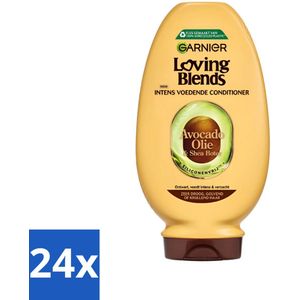 Garnier - Loving Blends - Conditioner - Avocado Olie & Shea Boter - Zeer Droog of Pluizig Haar - 250 ml - Voordeelverpakking - 24 stuks
