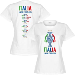 Italië Champions Of Europe 2021 Road To Victory T-Shirt - Wit - Dames - L - 12