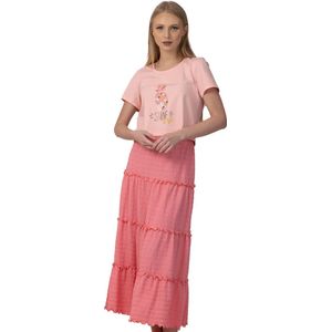 VANILLA - Shine Bright dames pyjama - Pyjamasets - Egyptisch katoen - PJ8906 - Roze - XXL