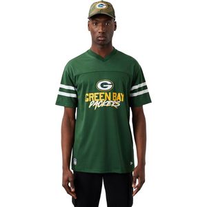 New Era Green Bay Packers Nfl Script Mesh T-shirt Met Korte Mouwen Groen M Man