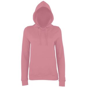 Awdis Gewoon Hoods Vrouwen/dames Girlie College Pullover Hoodie (Stoffig Roze)