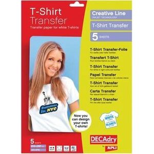 DECAdry T-Shirt transfer licht textiel - 5 vel