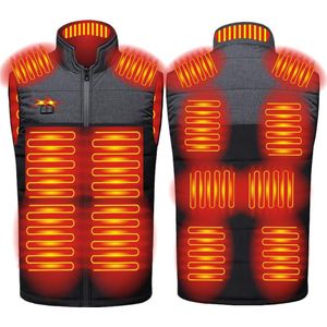 DrPhone HeatShield – Elektrisch Verwarmde Bodywarmer Met 13 Zones – Oplaadbaar – Maat L – Wasbaar - Zwart ( Exclusief Powerbank)