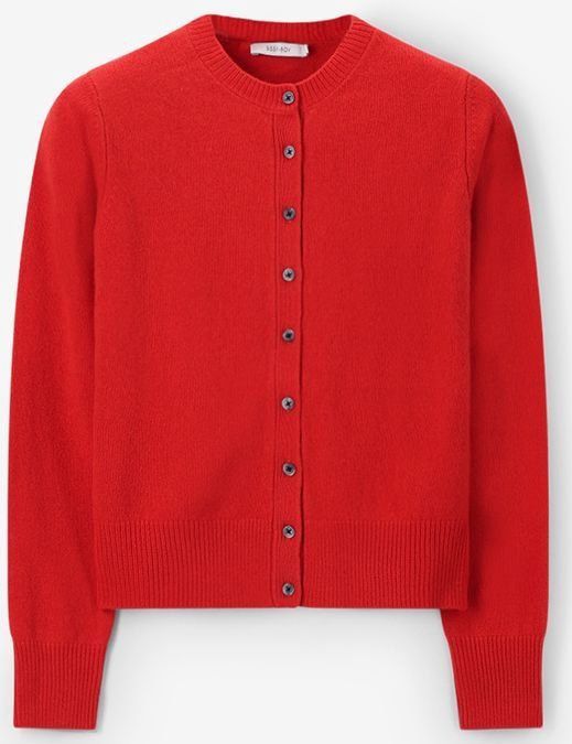 Sissy-Boy - Vest - Rood - Lange Mouwen - Knoopsluiting - Hoge Ronde Halslijn