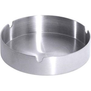 Asbak Horeca - Asbakken - 14cm - Asbak groot - Asbak - Buiten asbak - Asbak voor buiten - Asbak buiten - Asbak RVS - Asbak zilver - Bar accessoires - Kroeg decoratie - Cave & Garden