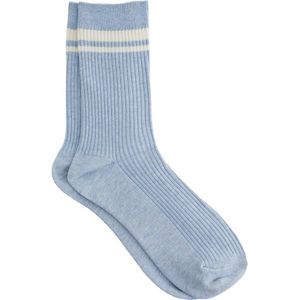 WE Fashion - Sokken - Lichtblauw - Dames - Streep Print