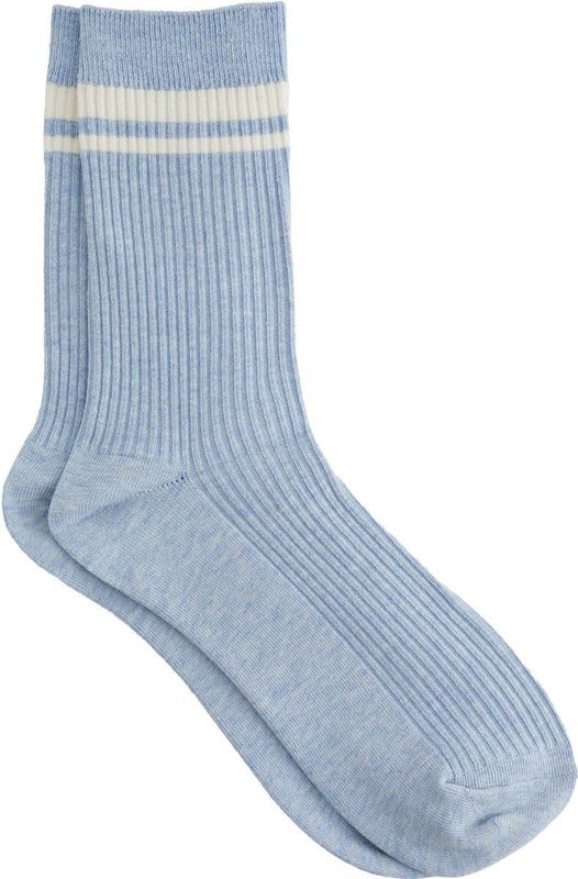 WE Fashion - Sokken - Lichtblauw - Dames - Streep Print