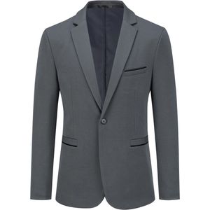 Allthemen Heren Stretch Blazer Slim Fit Jasje - Zakelijk Pak Jasje - L