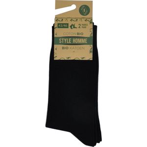 HEREN BIO SOKKEN - Bio katoen chaussettes - 4 paar - Marine blauw - Mannen Maat 39/42
