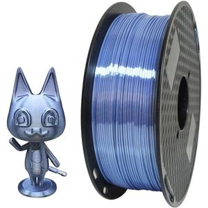 Zijdeachtig Glanzend Metaal Zilver Ruimte Blauw PLA Filament 1.75mm 1KG voor 3D Printers