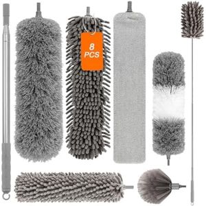 PromoHome Telescopische Stofwisser Set - Wasbare Microvezel Plumeau met Flexibele Steel