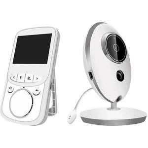 Babyfoon - met Camera - Baby Monitor - Binnencamera - Temperatuurbewaking - Intercom - Wit - 2.4 Inch LCD - 750 mAh - CMOS - IR Audio Video