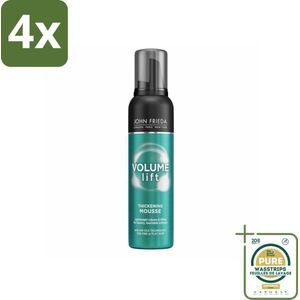 John Frieda – Haarmousse – Luxurious Volume Perfectly Full – Volumeverhogend – 200 ml - Voordeelverpakking - 4 stuks - Fijn haar - Haarkleur