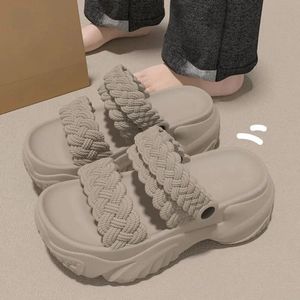 Dames Zomersandalen 2025 maat 37-38 – Comfortabele Casual Strand Slippers EVA Dikke Zool, Antislip Sandalen, Verhoogde Binnenzool, Outdoor Instappers