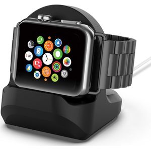 By Qubix Apple Watch houder voor opladen - Siliconen - Zwart - Geschikt voor Apple watch standaard - docking station