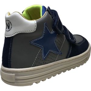 Naturino - Hess High - mt 24 - velcro's blauwe ster lederen hoge sneakers - Grijs navy