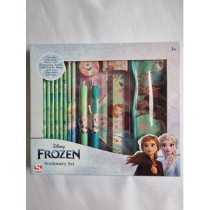 Schoolset Frozen II, compleet met o.a. pennen, potloden, lineaal, penetui e.d. 14 onderdelen, kindercadeau meisje