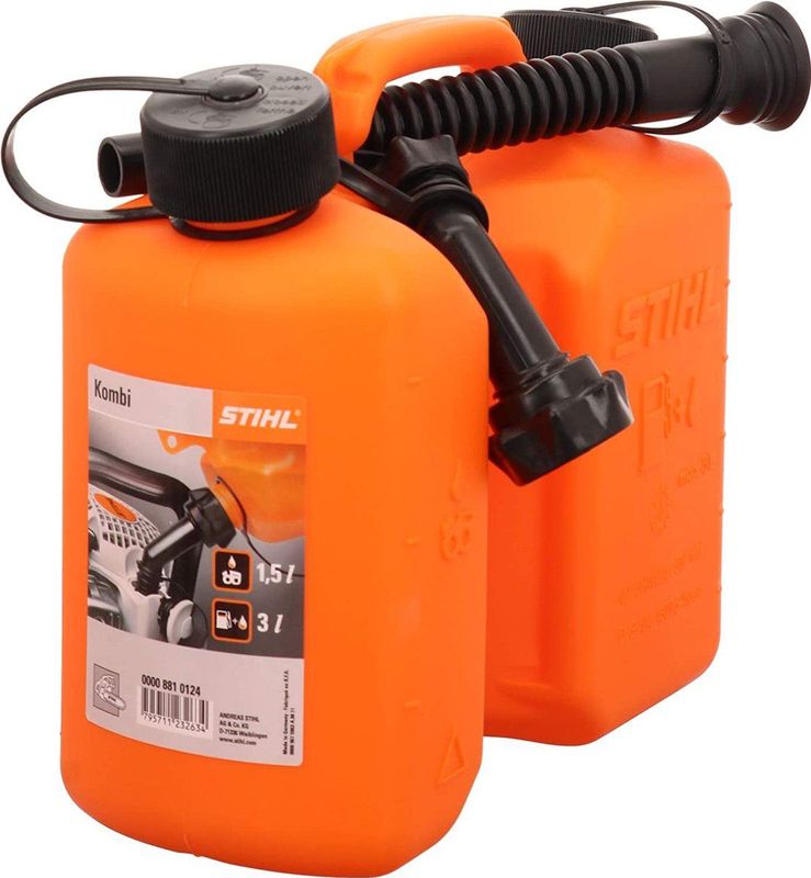 Stihl - 00008810124 - Jerrycan - Oranje - 3 Liter Brandstof en 1,5 Liter Kettingsmeerolie