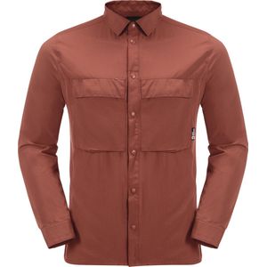 Jack Wolfskin Atacama LS Shirt - Outdoorblouse - Heren - Barn Red - Maat M