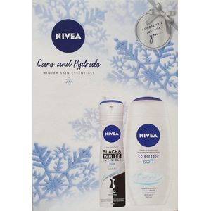 Nivea Care and Hydrate Geschenkset 2-delig Douchecreme en Invisible Deodorant