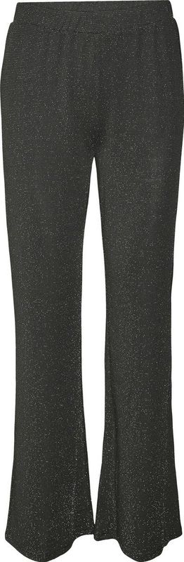 VERO MODA - VMKANVA - Flared Broek - Zwart/Zilver - Hoge Taille