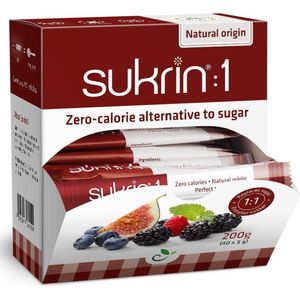 Sukrin:1 Sticks (40 stuks) - Bevat Erythritol - Natuurlijke suikervervanger - Dezelfde zoetkracht als gewone suiker