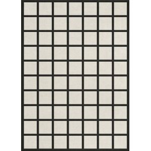 Layered Avenue Checked Bone White vloerkleed - maat 200 x 300 cm