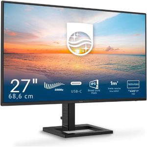 7E1N1300A - 27-Inch Monitor met Luidspreker - 1920x1080 Resolutie - 100 Hz Verversingssnelheid - HDMI - USB-C (65W PD) - USB-Hub - Zwart [Energieklasse E]