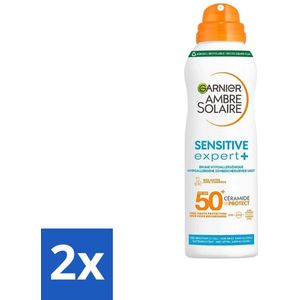 Garnier - Ambre Solaire - Mist Spray - Sensitive Expert+ - SPF 50+ - 150 ml - Voordeelverpakking - 2 stuks