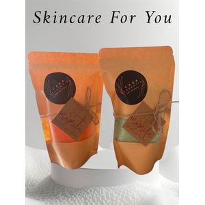 Badzout aromatherapie - 2 stuks - Vegan - 100% Biologisch - relax en herstel spieren - 350 gr per craftzak