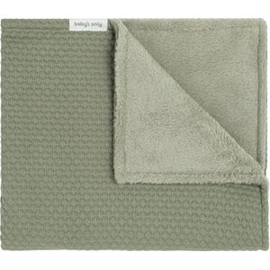 Baby's Only Gebreide ledikantdeken teddy - Baby deken Sky - Dekentje voor jongens en meisjes - 2.7 TOG - 100x135 cm - Urban Green - Herfst & winter deken