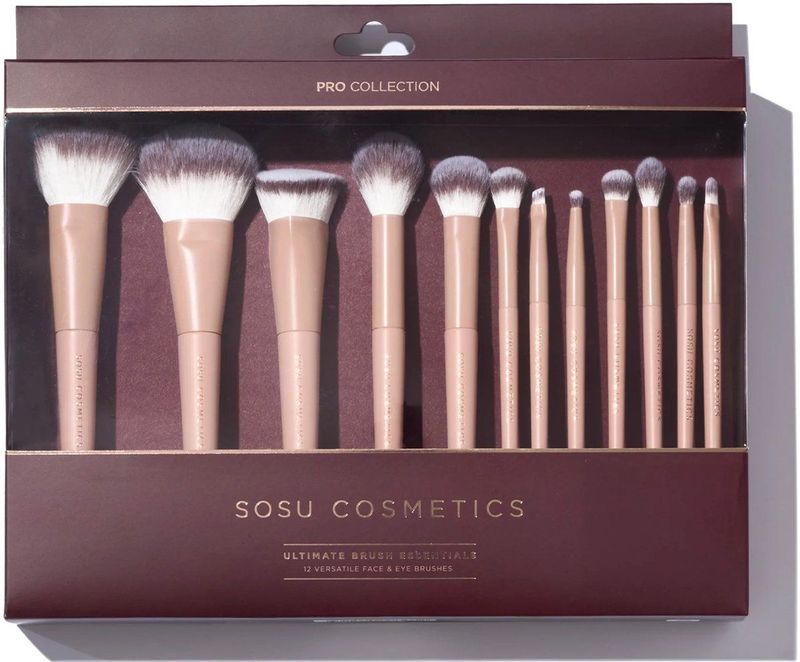 SOSU Cosmetics - Ultimate Brush Essentials - Make-up Penselen Set - 12 Stuks