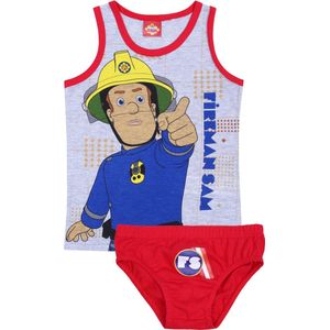 Grijs jongens t-shirt+rood slipje Brandweerman Sam